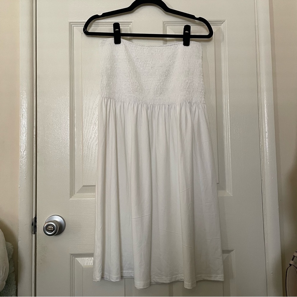 White Strapless Mini Dress
